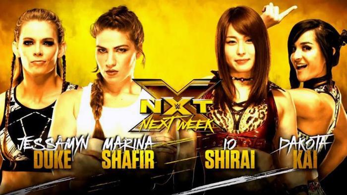 Jessamyn Duke y Marina Shafir se enfentarán a Io Shirai y Dakota Kai la próxima semana en NXT