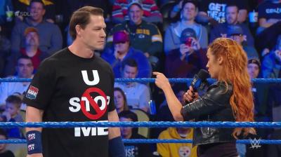 John Cena y Becky Lynch derrotan a Andrade 'Cien' Almas y Zelina Vega en SmackDown Live