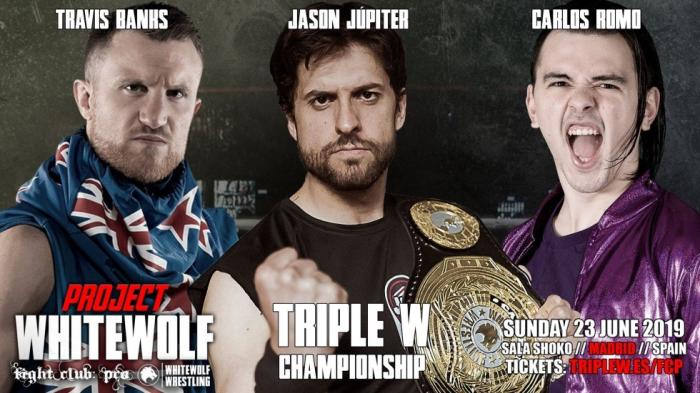 Jason Júpiter defenderá el Campeonato Absoluto de Triple W ante Travis Banks y Carlos Romo en Project Whitewolf 