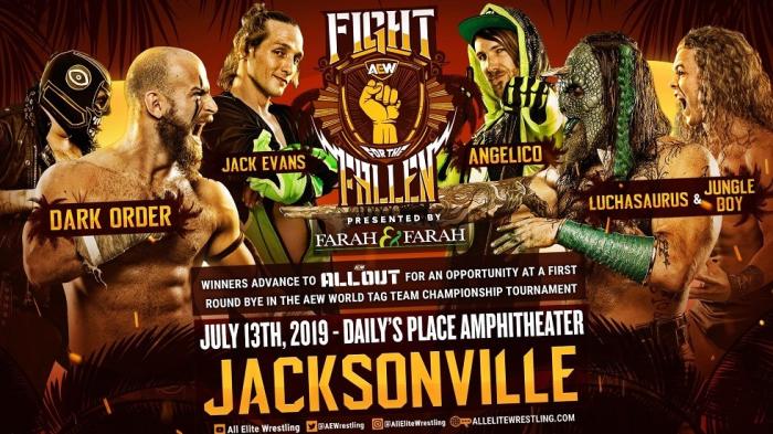 Angélico y Jack Evans, Luchasaurus y Jungle Boy y Dark Order se enfrentarán en una triple amenaza en AEW Fight for the Fallen