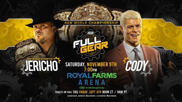 Chris Jericho defenderá el Campeonato Mundial Peso Pesado de AEW ante Cody en Full Gear