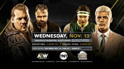 AEW Full Gear: Combate titular para Dynamite - Taz en los comentarios - Luchadora compitiendo con fiebre