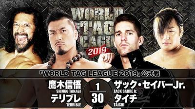 Resultados NJPW World Tag League 2019 - Noche 5