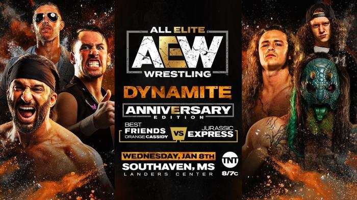 Jurassic Express se enfrentarán a Best Friends y Orange Cassidy en AEW Dynamite del 8 de enero