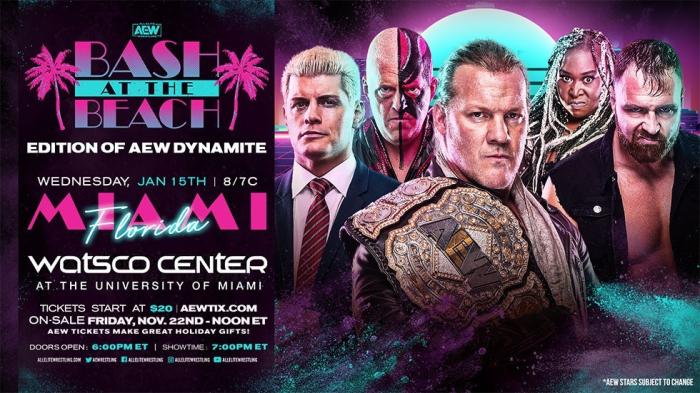 The Elite bromea con la posibilidad de que WWE denuncie a AEW por usar el nombre ´Bash At The Beach´