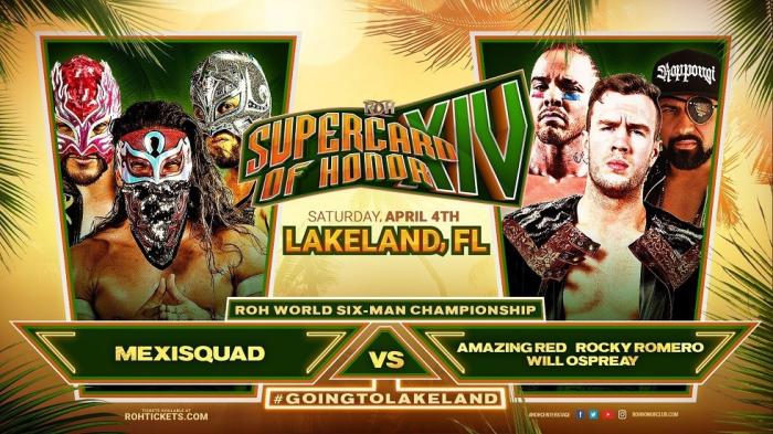 Mexisquad se enfrentarán a Will Ospreay, Amazing Red y Rocky Romero en ROH Supercard of Honor XIV