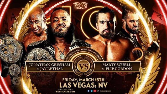 Jay Lethal y Jonathan Gresham se enfrentarán a Marty Scurll y Flip Gordon en ROH 18º Aniversario