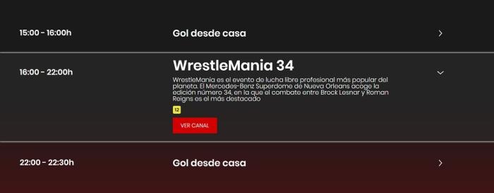 Gol confirma la emisión de WrestleMania 34 el sábado 4 de abril