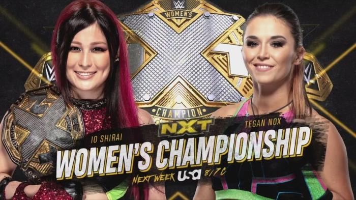 Io Shirai defenderá el Campeonato de Mujeres ante Tegan Nox la próxima semana en NXT