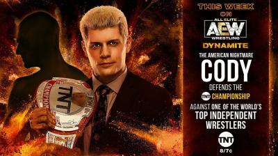 Cody defenderá el Campeonato TNT contra una importante estrella independiente en AEW Dynamite