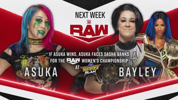 WWE Raw: Asuka tendrá una oportunidad en SummerSlam si vence a Bayley - Debut del nuevo stable