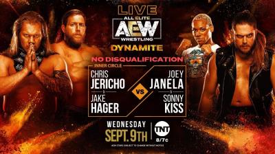 Chris Jericho y Jake Hager enfrentarán a Sonny Kiss y Joey Janela en un combate sin descalificación en AEW Dynamite