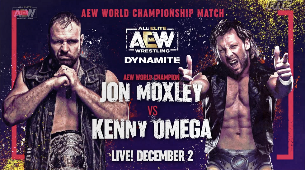 Jon Moxley defenderá el Campeonato Mundial de AEW ante Kenny Omega el próximo 2 de diciembre en AEW Dynamite