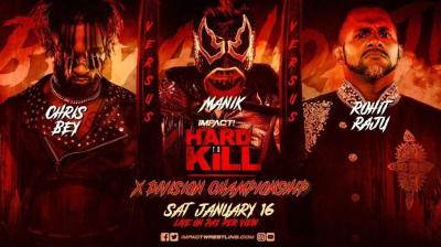 Manik defenderá el Campeonato de la División X de Impact ante Chris Bey y Rohit Raju en Hard To Kill 2021